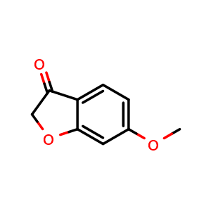 Chemical structure of 6-Methoxybenzofuran-3(2H)-one , CAS 15832-09-4, AChemBlock U139041