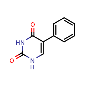 Chemical structure of 5-Phenyluracil , CAS 15761-83-8, AChemBlock U139051