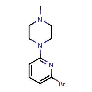 Chemical structure of 1-(6-Bromopyridin-2-yl)-4-methylpiperazine , CAS 153976-27-3, AChemBlock U139111