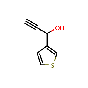 Chemical structure of 1-(3-Thienyl)-2-propyn-1-ol , CAS 153026-78-9, AChemBlock U139131