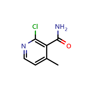Chemical structure of 2-Chloro-4-methylnicotinamide , CAS 152362-01-1, AChemBlock U139144