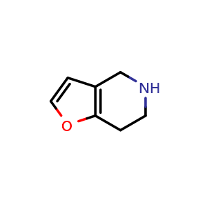 Chemical structure of 4,5,6,7-Tetrahydrofuro[3,2-c]pyridine , CAS 150322-87-5, AChemBlock U139194