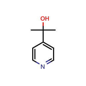 Chemical structure of 2-(4-Pyridyl)-2-propanol , CAS 15031-78-4, AChemBlock U139195