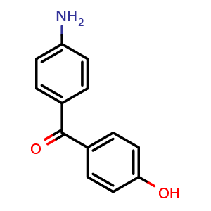 Chemical structure of 4-Amino-4'-hydroxybenzophenone , CAS 14963-34-9, AChemBlock U139218