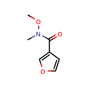 Chemical structure of N-Methoxy-N-methylfuran-3-carboxamide , CAS 148900-66-7, AChemBlock U139237