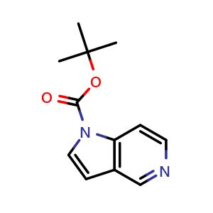 Chemical structure of 1-Boc-1H-pyrrolo[3,2-c]pyridine , CAS 148760-75-2, AChemBlock U139239