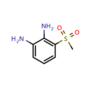 Chemical structure of 3-(Methylsulfonyl)-1,2-benzenediamine , CAS 148278-73-3, AChemBlock U139248