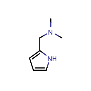 Chemical structure of 2-[(Dimethylamino)methyl]pyrrole , CAS 14745-84-7, AChemBlock U139256