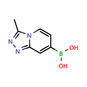 Chemical structure of (3-methyl-[1,2,4]triazolo[4,3-a]pyridin-7-yl)boronic acid , CAS 1471260-44-2, AChemBlock U139260