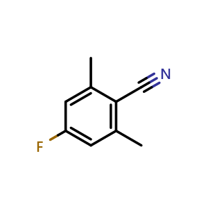 Chemical structure of 2,6-Dimethyl-4-fluorobenzonitrile , CAS 14659-61-1, AChemBlock U139267
