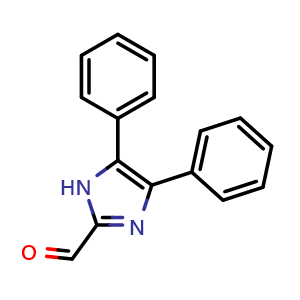Chemical structure of 4,5-Diphenyl-1H-imidazole-2-carbaldehyde , CAS 1465165-43-8, AChemBlock U139269