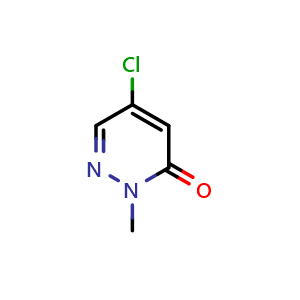 Chemical structure of 5-Chloro-2-methylpyridazin-3(2H)-one , CAS 14628-34-3, AChemBlock U139274