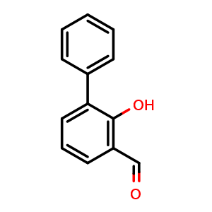 Chemical structure of 2-Hydroxy-[1,1'-biphenyl]-3-carbaldehyde , CAS 14562-10-8, AChemBlock U139296