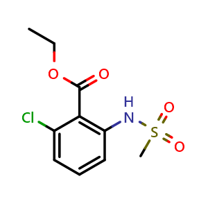 Chemical structure of Ethyl 2-Chloro-6-(methylsulfonamido)benzoate , CAS 1447213-80-0, AChemBlock U139322