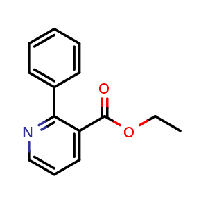 Chemical structure of Ethyl 2-Phenylpyridine-3-carboxylate , CAS 144501-28-0, AChemBlock U139333