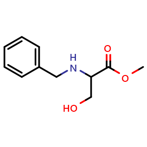 Chemical structure of N-Benzyl-DL-serine Methyl Ester , CAS 144001-42-3, AChemBlock U139349