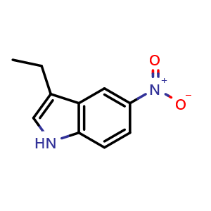 Chemical structure of 3-Ethyl-5-nitroindole , CAS 143798-10-1, AChemBlock U139352