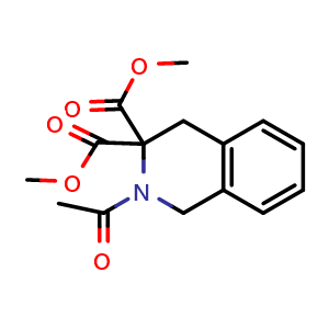 Chemical structure of Dimethyl 2-Acetyl-1,2-dihydroisoquinoline-3,3(4H)-dicarboxylate , CAS 143767-55-9, AChemBlock U139354