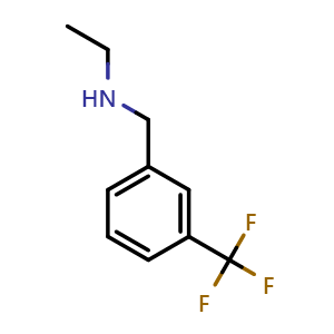 Chemical structure of N-[3-(Trifluoromethyl)benzyl]ethylamine , CAS 14355-04-5, AChemBlock U139359