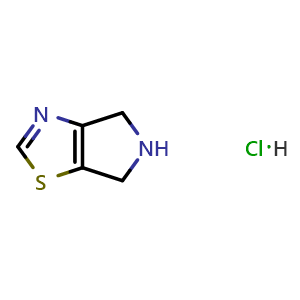 Chemical structure of 5,6-Dihydro-4H-pyrrolo[3,4-d]thiazole hydrochloride , CAS 1434128-58-1, AChemBlock U139365