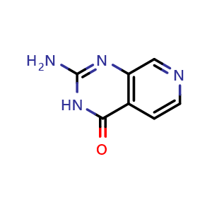 Chemical structure of 2-Aminopyrido[3,4-d]pyrimidin-4(3H)-one , CAS 1434128-52-5, AChemBlock U139369