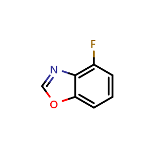 Chemical structure of 4-Fluorobenzoxazole , CAS 1432059-01-2, AChemBlock U139379