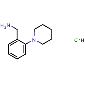 Chemical structure of 2-(1-Piperidyl)benzylamine hydrochloride , CAS 1427475-24-8, AChemBlock U139405