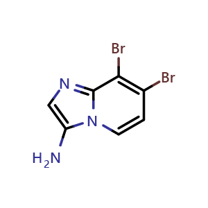 Chemical structure of 7,8-dibromoimidazo[1,2-a]pyridin-3-amine , CAS 1427447-41-3, AChemBlock U139409
