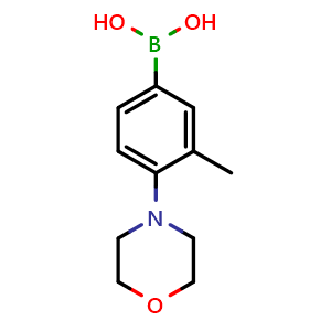 Chemical structure of 3-Methyl-4-morpholinophenylboronic acid , CAS 1426245-63-7, AChemBlock U139438