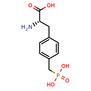 Chemical structure of (S)-2-Amino-3-[4-(phosphonomethyl)phenyl]propanoic acid , CAS 142434-81-9, AChemBlock U139443