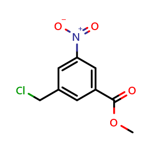 Chemical structure of Methyl 3-(Chloromethyl)-5-nitrobenzoate , CAS 142320-39-6, AChemBlock U139445