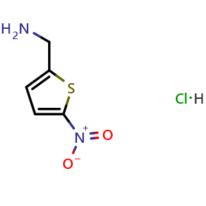 Chemical structure of 2-(Aminomethyl)-5-nitrothiophene hydrochloride , CAS 1418117-90-4, AChemBlock U139465