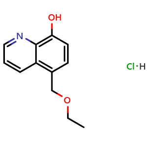 Chemical structure of 5-(Ethoxymethyl)-8-hydroxyquinoline hydrochloride , CAS 1418117-78-8, AChemBlock U139468