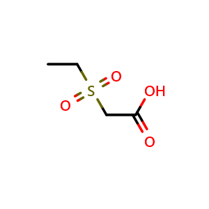 Chemical structure of 2-(Ethylsulfonyl)acetic acid , CAS 141811-44-1, AChemBlock U139472