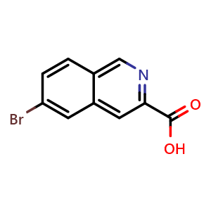 Chemical structure of 6-bromoisoquinoline-3-carboxylate , CAS 1416713-22-8, AChemBlock U139483