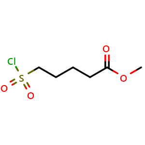 Chemical structure of Methyl 5-(Chlorosulfonyl)pentanoate , CAS 1408058-14-9, AChemBlock U139505