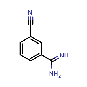 Chemical structure of 3-cyanobenzimidamide , CAS 140658-21-5, AChemBlock U139509