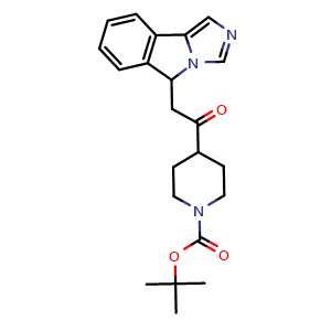 Chemical structure of 5-[2-(1-Boc-4-piperidyl)-2-oxoethyl]-5H-imidazo[5,1-a]isoindole , CAS 1402838-14-5, AChemBlock U139517