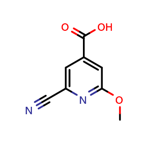 Chemical structure of 2-Cyano-6-methoxyisonicotinic acid , CAS 1393567-37-7, AChemBlock U139541