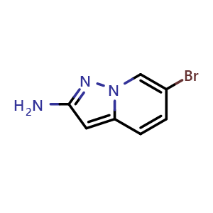 Chemical structure of 6-bromopyrazolo[1,5-a]pyridin-2-amine , CAS 1391821-41-2, AChemBlock U139546