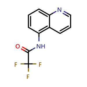 Chemical structure of 2,2,2-trifluoro-N-(quinolin-5-yl)acetamide , CAS 138280-07-6, AChemBlock U139576