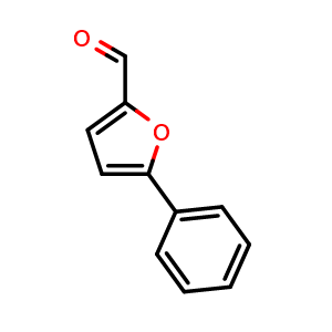 Chemical structure of 5-Phenylfuran-2-carbaldehyde , CAS 13803-39-9, AChemBlock U139579