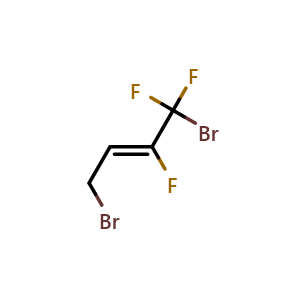 Chemical structure of (Z)-1,4-Dibromo-1,1,2-trifluoro-2-butene , CAS 137906-27-5, AChemBlock U139590