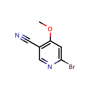 Chemical structure of 6-bromo-4-methoxy-pyridine-3-carbonitrile , CAS 1369804-85-2, AChemBlock U139638