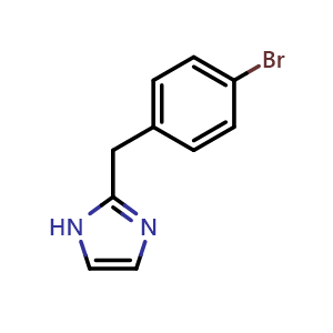 Chemical structure of 2-(4-Bromobenzyl)-1H-imidazole , CAS 1368766-62-4, AChemBlock U139645