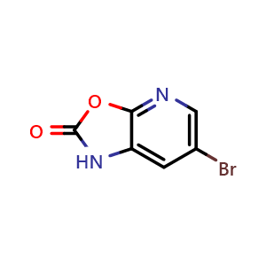 Chemical structure of 6-Bromooxazolo[5,4-b]pyridin-2(1H)-one , CAS 1368758-49-9, AChemBlock U139646