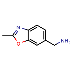Chemical structure of 6-(Aminomethyl)-2-methylbenzoxazole , CAS 1368311-33-4, AChemBlock U139652