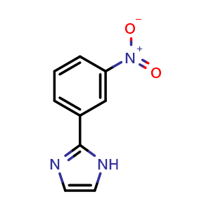 Chemical structure of 2-(3-Nitrophenyl)imidazole , CAS 13682-18-3, AChemBlock U139655