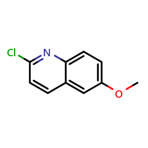 Chemical structure of 2-chloro-6-methoxyquinoline , CAS 13676-02-3, AChemBlock U139658