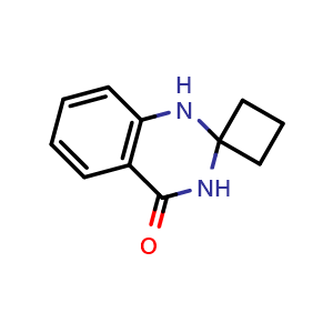 Chemical structure of Spiro[1,2,3,4-tetrahydroquinazoline-2,1'-cyclobutane]-4-one , CAS 1363165-92-7, AChemBlock U139678